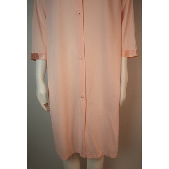 VINTAGE WOMEN'S LIGHT PINK NIGHT GOWN SHIRT - VANITY FAIR - SIZE S - ONE POCKET - Picture 2 of 9